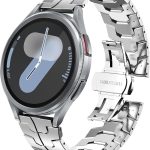 وينجلي سوار معدني من الستانلس ستيل مقاس 20 ملم متوافق مع ساعة سامسونج جالاكسي 5 برو 45 ملم / ساعة جالكسي 5 44 ملم 40 ملم / ساعة جالكسي 4 كلاسيك 42 ملم 46 ملم