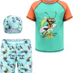 سيور - بدلة سباحة للاولاد بدلة سباحة للحماية من الطفح الجلدي باكمام طويلة