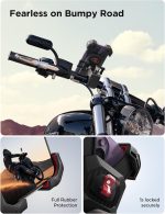 ⁦جوي رووم حامل جوال للدراجة النارية، [قفل تلقائي 1 ثانية] [100 ميل في الساعة بتصميم عسكري مضاد للاهتزاز] حامل جوال للدراجة الهوائية [تركيب سريع في 10 ثوان] حامل جوال على مقود الدراجة متوافق مع ايفون⁩ - الصورة ⁦5⁩