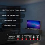⁦نوبل تلفزيون LED ذكي 75 بوصة 4K UHD بدون اطار مع اندرويد 13 وHDR ومنافذ HDMI وUSB وشبكة محلية LAN ومدخل محوري ومكبرات صوت مدمجة وواي فاي وDLED فائق النحافة للبث UHD75VIDS، اسود⁩ - الصورة ⁦5⁩