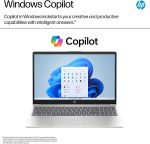 ⁦HP لابتوب بشاشة لمس HD 15.6 انش ومعالج انتل كور i3-1215U سداسي النواة الجيل 12 وذاكرة RAM 16GB وSSD 512GB وبطاقة عرض مرئي lntel UHD وواي فاي 6E وبلوتوث وويندوز 11 S، فضي طبيعي، اكسسوارات ماوس⁩ - الصورة ⁦9⁩