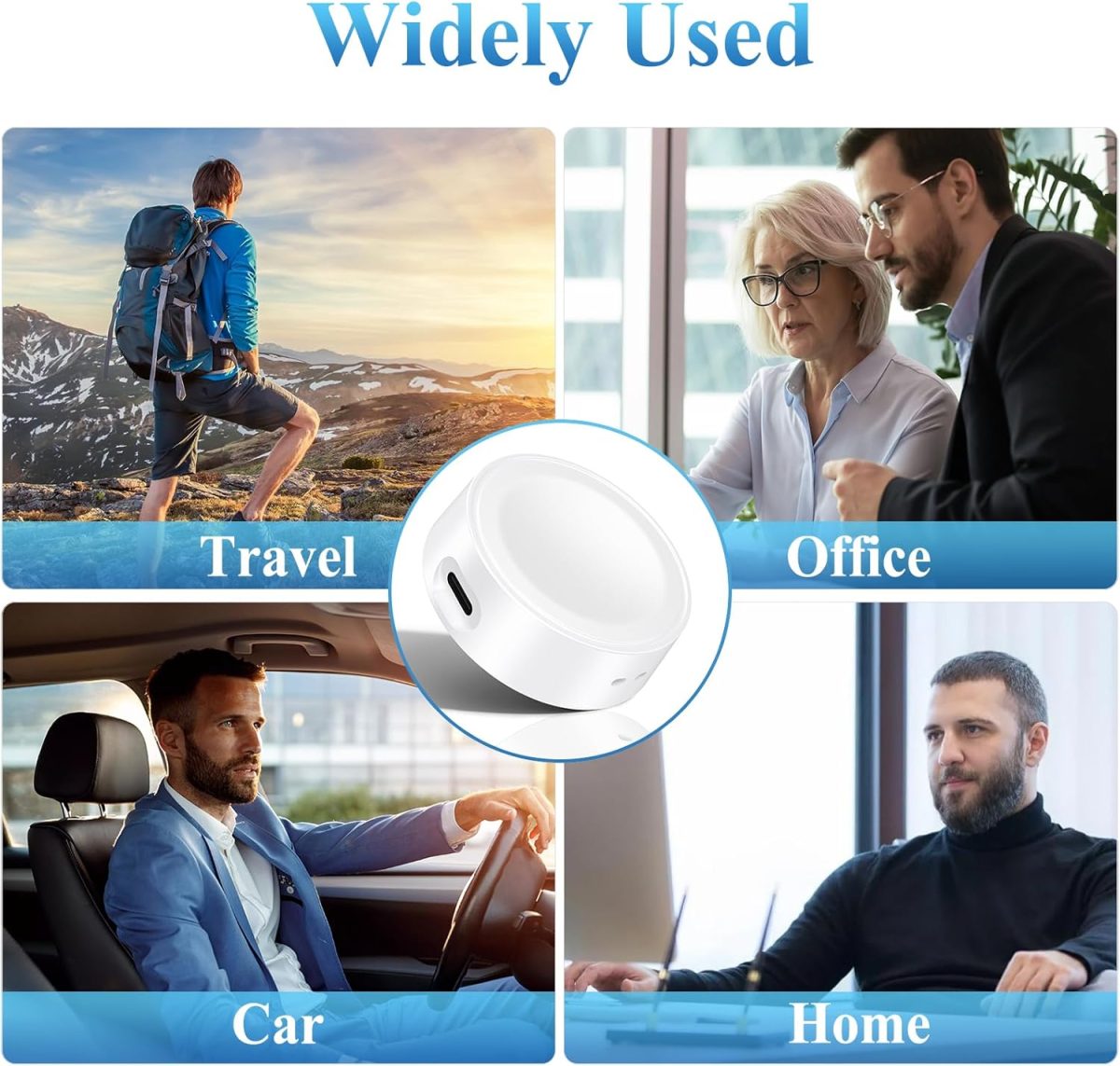⁦قاعدة شحن USB C لساعة سامسونج جالكسي 7/6/5/4/3/FE/الترا، قاعدة شحن مطورة لساعة جالكسي 6 كلاسيك/5 برو/4 كلاسيك، شاحن فقط (ابيض)⁩ - الصورة ⁦4⁩
