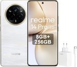 ريلمي هاتف ذكي 14 برو بلس ثنائي شرائح الاتصال بذاكرة روم 256GB وذاكرة RAM 8GB (جي اس ام فقط | بدون سي دي ام ايه) هاتف ذكي 5G مفتوح من المصنع (ابيض لؤلؤي) - اصدار عالمي