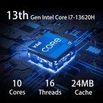 ⁦لينوفو لابتوب في-سيريز V15 للاعمال بشاشة 15.6 انش FHD 1920 × 1080 ومعالج انتل كور i7-13620H جيل 13 وذاكرة RAM 40GB وSSD 1TB وكاميرا ويب وواي فاي 6 وويندوز 11 برو، اسود مع اي داتا 512GB SSD خارجي⁩ - الصورة ⁦3⁩