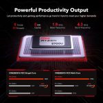 ⁦لابتوب العاب من ايس ماجيك مع حافظة معدنية واضاءة خلفية AMD رايزن 7 5700U (8C/16T حتى 4.3GHz) لنوت بوك الالعاب، 16.1 انش FHD، 16GB DDR4.512GB M.2 SSD، واي فاي 6، BT5.2، HDMI (رمادي)⁩ - الصورة ⁦3⁩