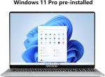 ⁦لابتوب العاب 16 انش من فونيت، لابتوب 2025 ويندوز 11 برو، 8GB RAM 256GB SSD، معالج انتل الجيل 12 N95 (حتى 3.4GHz)، كيبورد باضاءة خلفية، فتح بصمة الاصبع، FHD 1920×1200⁩ - الصورة ⁦8⁩