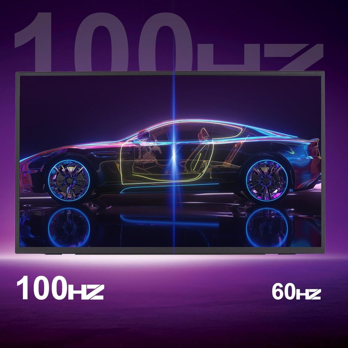 ⁦ايروفامي مكتب العاب كمبيوتر محمول 18.5 انش FHD 100Hz للابتوب وسيرفيس والكمبيوتر وبلاي ستيشن 4/5 مع حامل⁩ - الصورة ⁦4⁩