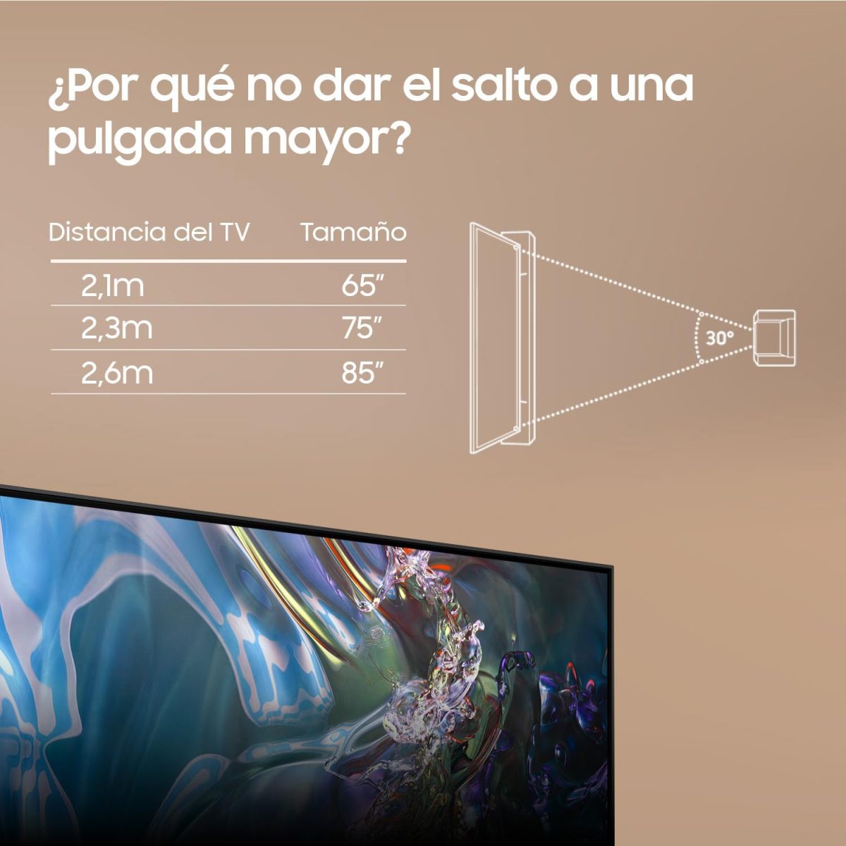 ⁦سامسونج تلفزيون ذكي، QLED، Q60D، 50 بوصة، 2024، حجم لون 100% مع كوانتوم دوت، ترقية 4K، تلفزيون سامسونج بلس، تصميم اير سليم - اصدار عالمي (مجدد)⁩ - الصورة ⁦7⁩