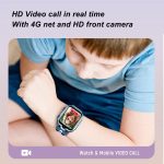 ⁦ساعة ذكية 4G للاطفال من لياناي، ساعة ذكية مقاومة للماء بشاشة تعمل باللمس للاطفال، ساعة تتبع GPS مع كاميرا عداد خطوات وآلة حاسبة صوتية، هدايا عيد ميلاد للاولاد والبنات (ازرق)⁩ - الصورة ⁦3⁩