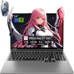 لابتوب العاب من توبغرو، شاشة 16 انش FHD 60Hz، كور i9-9980HK/ جيفورس GTX1650 (8C/16T، حتى 5.0Ghz)، لابتوب اعمال 32GB DDR4 RAM، 1TB PCIe3.0 SSD/HDMI/كاميرا ويب/كيبورد باضاءة خلفية/واي فاي 6/ويندوز 11