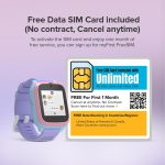 ⁦ماي فيرست ساعة ذكية S3 للاطفال من فون مع جهاز تتبع GPS ومكالمات فيديو/صوتية وساعة ابل للاطفال، شريحة اتصال مجانية واشتراك لمدة شهر واحد، مزيج حلوى القطن⁩ - الصورة ⁦7⁩