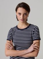 ⁦OVS تيشرت مخطط من القطن المرن للنساء⁩ - الصورة ⁦3⁩