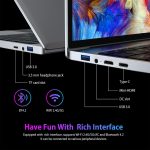 ⁦لابتوب ويندوز 11 بشاشة 13.5 انش بنتيوم J3710 رباعي النواة، ذاكرة RAM 4GB + SSD 128GB، نوت بوك رفيع وخفيف، لوحة 3000×2000 3K، واي فاي 5G + AC، هيكل معدني، كيبورد باضاءة خلفية، بصمة اصبع، WPS، HDMI، نوع⁩ - الصورة ⁦3⁩