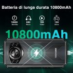 ⁦دوجي هاتف ذكي اس سايبر 4G متين اندرويد 14، 20GB + 256GB مقاوم للماء، شاشة 6.58 انش HD+، بطارية 10800mAh، كاميرا ذكاء اصطناعي 50MP، شريحتين اتصال/او تي جي/جي بي اس/ان اف سي (احمر)⁩ - الصورة ⁦3⁩