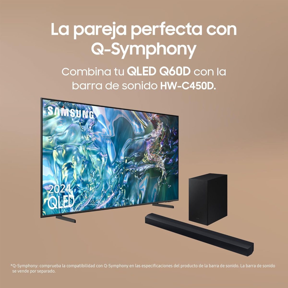 ⁦سامسونج تلفزيون ذكي، QLED، Q60D، 50 بوصة، 2024، حجم لون 100% مع كوانتوم دوت، ترقية 4K، تلفزيون سامسونج بلس، تصميم اير سليم - اصدار عالمي (مجدد)⁩ - الصورة ⁦8⁩