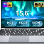 لابتوب العاب 15.6 انش، معالج سيليرون N5095، 16GB 512GB SSD، شاشة FHD 1920×1080، فتحة 180 زاوية ببصمة الاصبع، كيبورد باضاءة خلفية، ميني HDMI