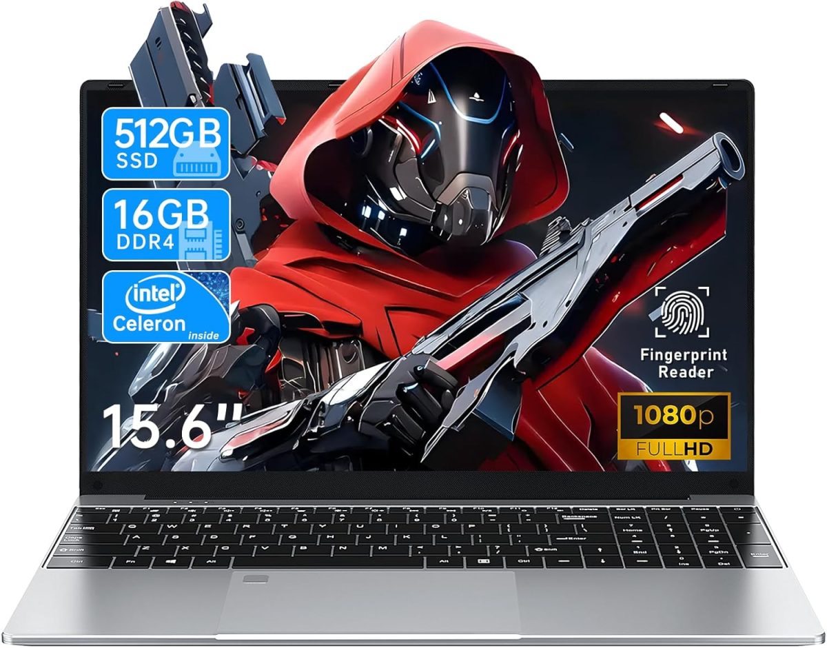 لابتوب العاب 15.6 انش من نايكلولو، 16GB RAM 512GB SSD، معالج N5095 4C/4T (حتى 2.9Ghz)، رسومات UHD، شاشة 15.6 انش FHD 1920×1080، واي فاي 5، بلوتوث 5.0، كيبورد باضاءة خلفية، فتح بصمة الاصبع