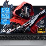 لابتوب العاب 15.6 انش من نايكلولو، 16GB RAM 512GB SSD، معالج N5095 4C/4T (حتى 2.9Ghz)، رسومات UHD، شاشة 15.6 انش FHD 1920×1080، واي فاي 5، بلوتوث 5.0، كيبورد باضاءة خلفية، فتح بصمة الاصبع