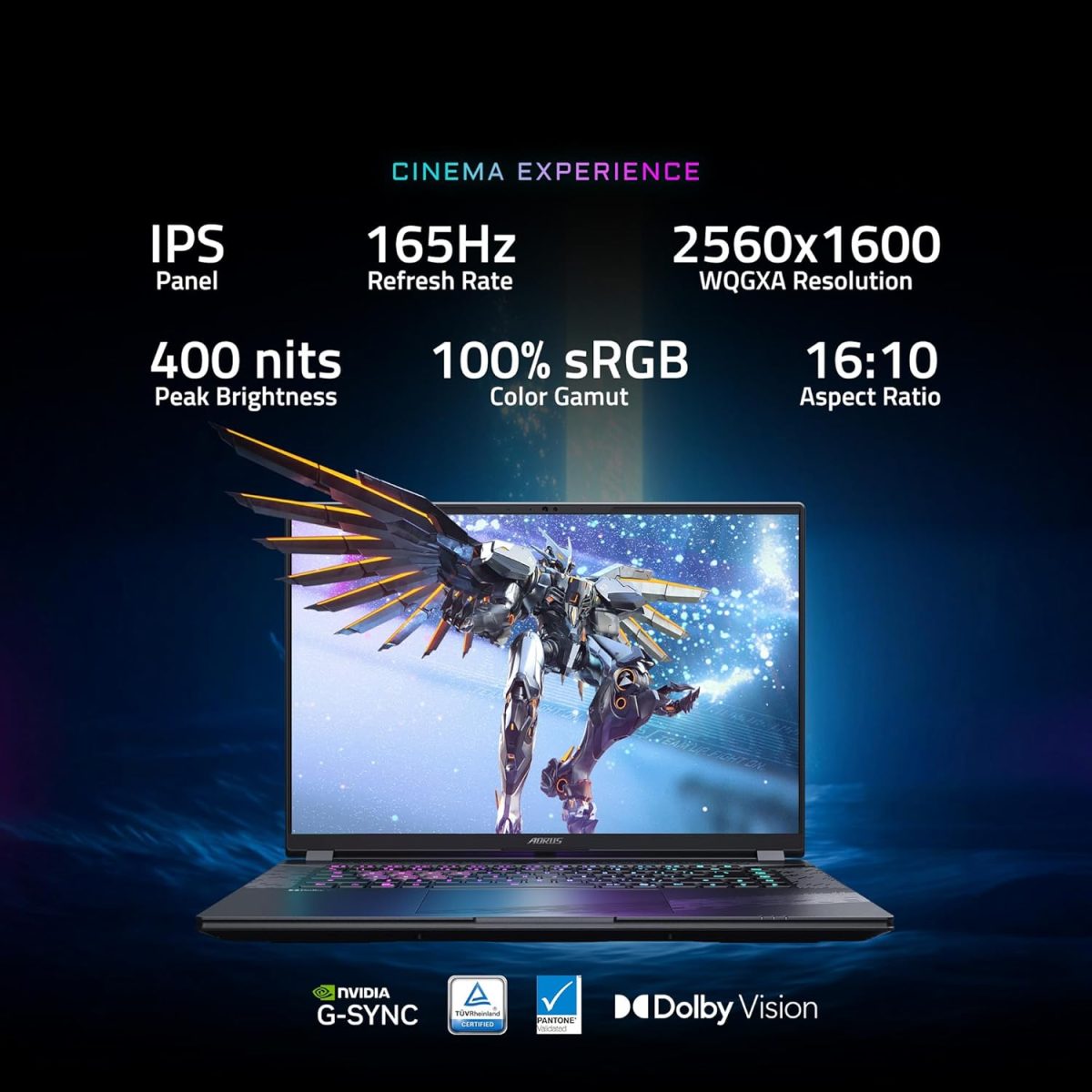 ⁦جيجابايت - لاب توب اوروس ايليت 16 للالعاب - 165Hz 2560x1600 WQXGA - انفيديا جيفورس RTX 5070 - انتل كور الترا 9 275HX - 2TB SSD مع 32GB DDR5 RAM - ويندوز 11 هوم AD (اوروس ايليت 16 BWHC3USC65SH)⁩ - الصورة ⁦6⁩