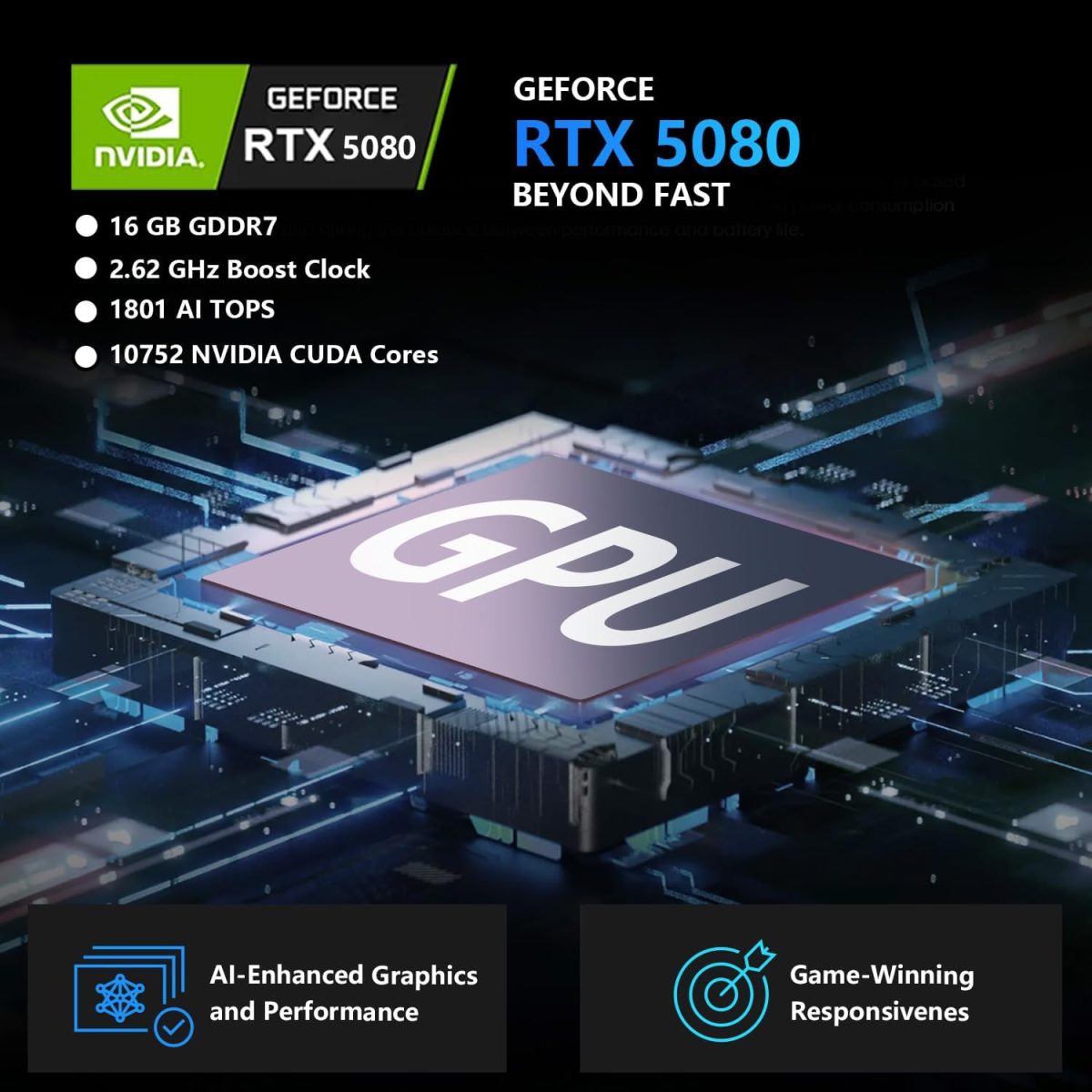 ⁦MSI لابتوب العاب فيكتور 16 HX RTX 5080 16 انش QHD+ 240Hz الترا 9 275HX (افضل من i9-14900HX)، انفيديا جيفورس RTX 5080 AI برو، 64GB DDR5، 4TB SSD، اضاءة خلفية RGB، حزمة مع مبرد قابل للطي⁩ - الصورة ⁦3⁩