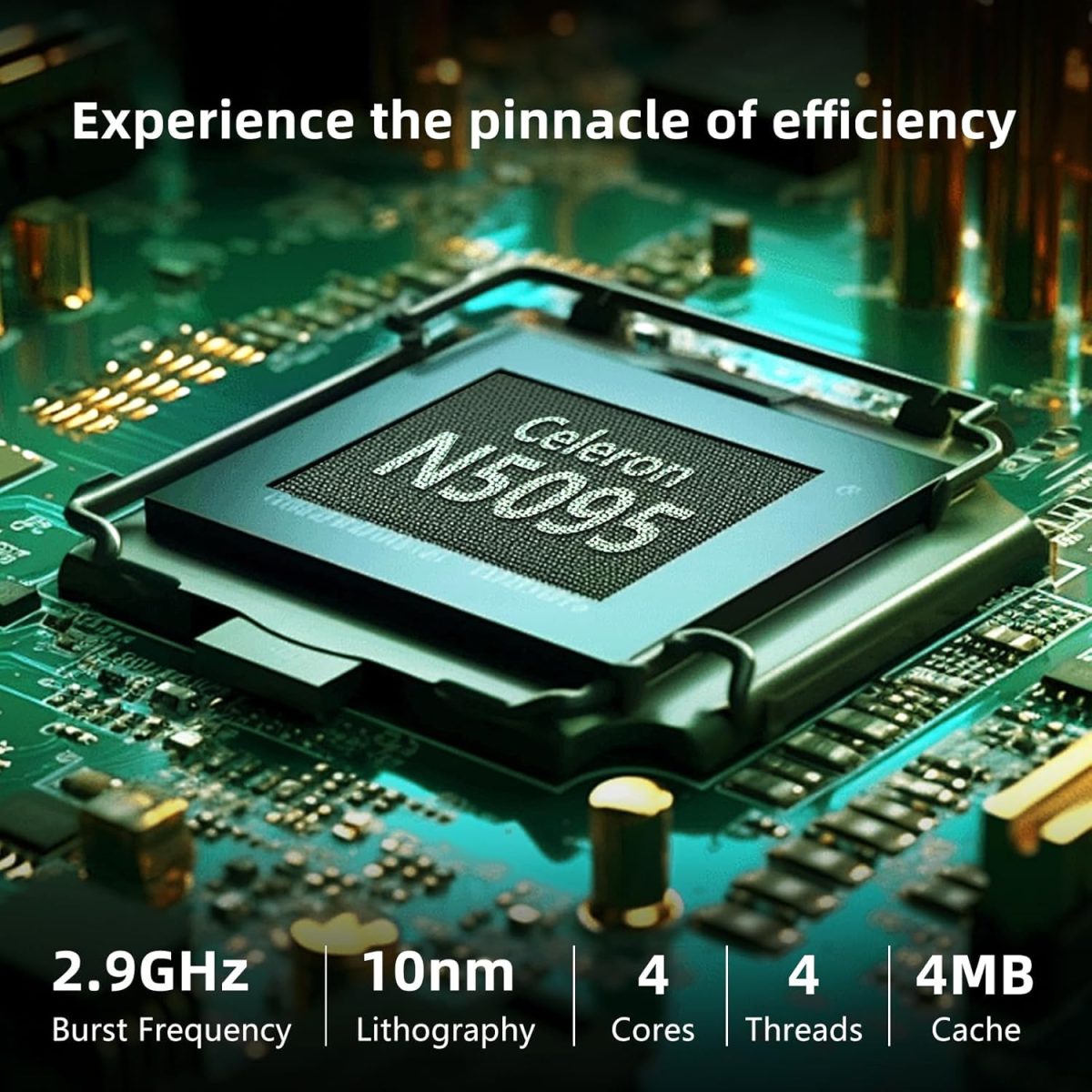 ⁦لابتوب العاب 15.6 انش، معالج سيليرون N5095، 16GB 512GB SSD، شاشة FHD 1920×1080، فتحة 180 زاوية ببصمة الاصبع، كيبورد باضاءة خلفية، ميني HDMI⁩ - الصورة ⁦2⁩