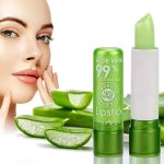 مس اوشن احمر شفاه بخلاصة صبار الالوفيرا، مرطب شفاه مغذي يدوم طويلا، مرطب شفاه سحري متغير اللون بدرجة الحرارة، ملمع شفاه (اخضر)