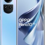 اوبو هاتف ذكي رينو 10 ثنائي شرائح الاتصال بذاكرة روم 256GB وذاكرة RAM 8GB (جي اس ام فقط | بدون سي دي ام ايه) هاتف ذكي 5G مفتوح من المصنع (ازرق ثلجي) - اصدار عالمي