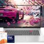 HP لابتوب بشاشة لمس 17 انش بالذكاء الاصطناعي بمعالج انتل i7-150U 10 كور بيت i7-1355U وكيبورد باضاءة خلفية وويندوز 11 واوفيس 365 لمدة عام وكلية العمل (64GB RAM و2TB PCIe SSD)