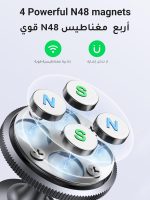 ⁦يوجرين حامل جوال للسيارة مغناطيسي، [دوران 360 درجة فائق الثبات]، قفل تلقائي بيد واحدة، ملحقات حامل الهاتف المحمول، مناسب لهاتف ايفون 16/15/14/13، سامسونج S25/24/23/Z Flip، يتضمن لوحين معدنيين⁩ - الصورة ⁦3⁩