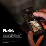 ⁦ايه جي ام هاتف اساسي متين M9 4G بزر كبير لكبار السن، مقاوم للماء IP68/IP69K، مقاوم للسقوط، خطوط، اتصال سريع، 3 فتحات بطاقات، راديو اف ام، شعلة، بطارية 1000mAh⁩ - الصورة ⁦3⁩