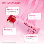 ⁦ابريل سكين منظف عميق نياسيناميد 99 للعناية بالمسام من تي اكس ايه | 99% عالي النقاء TXA+Niacinamide | منظف الكل في واحد: تنظيف عميق والعناية بالرؤوس السوداء والعناية بالمسام والترطيب | 4.23 اونصة سائلة⁩ - الصورة ⁦4⁩