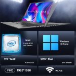⁦لابتوب ماشنايك 17.3 انش، معالج انتل، 16GB DDR5 RAM، 1TB SSD، كيبورد باضاءة خلفية، شاشة كبيرة مع معدل تحديث 120Hz، مثالي للعمل والمدرسة والبث المباشر، ويندوز 11 هوم، رمادي عصري⁩ - الصورة ⁦5⁩