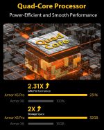 ⁦يوليفون هاتف ذكي متين ارمور X6 برو غير مقفل، 8GB 32GB، تمديد 128GB، اندرويد 12، شاشة قوية 5 انش، كاميرا مقاومة للماء 13MP، ان اف سي، 4000mAh، التعرف على الوجه، او تي جي، اصدار المملكة المتحدة، برتقالي⁩ - الصورة ⁦6⁩