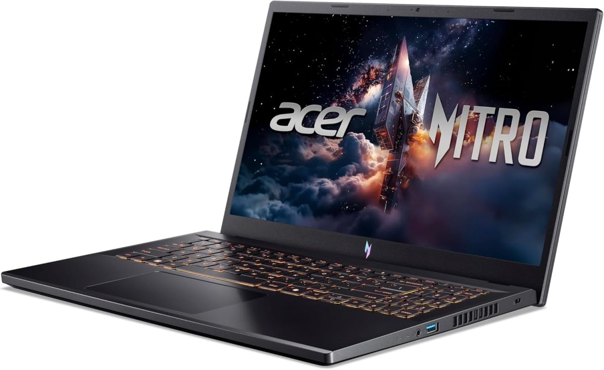 ⁦ايسر لابتوب العاب نيترو في ANV15 الجيل 13 انتل كور i9-13900H 14 نواة حتى 5.4GHz/16GB DDR4/1TB SSD/8GB انفيديا جيفورس RTX 5050 جرافيكس/شاشة 15.6 انش FHD IPS 165Hz/W11/WiFi-6/كيبورد باضاءة خلفية/اسود⁩ - الصورة ⁦6⁩