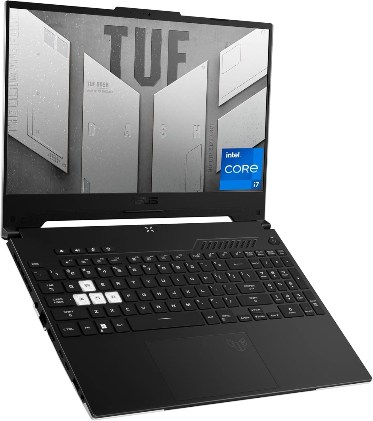 اسس لابتوب العاب تي يو اف داش 15 (2022)، شاشة FHD 15.6 انش 144Hz، انتل كور i5 12450H، جيفورس RTX 3050 Ti، 8GB DDR5، 512GB PCIe SSD، ثاندربولت 4، واي فاي 6، ويندوز 11 هوم، اسود، FX517ZE-RS51