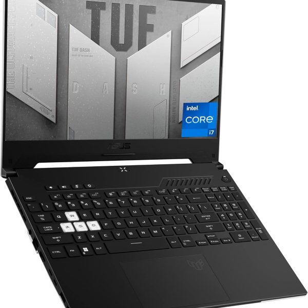 اسس لابتوب العاب تي يو اف داش 15 (2022)، شاشة FHD 15.6 انش 144Hz، انتل كور i5 12450H، جيفورس RTX 3050 Ti، 8GB DDR5، 512GB PCIe SSD، ثاندربولت 4، واي فاي 6، ويندوز 11 هوم، اسود، FX517ZE-RS51