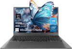 لابتوب ماك كريتور 17.3 انش FHD 120Hz، معالج انتل 8GB DDR5 RAM، 512GB SSD، كيبورد باضاءة خلفية، لوحة لمس كبيرة، كيبورد رقمية، HDMI، كاميرا ويب، مفتاح غالق الكاميرا، واي فاي، ويندوز 11 هوم، رمادي عصري