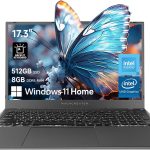 لابتوب ماك كريتور 17.3 انش FHD 120Hz، معالج انتل 8GB DDR5 RAM، 512GB SSD، كيبورد باضاءة خلفية، لوحة لمس كبيرة، كيبورد رقمية، HDMI، كاميرا ويب، مفتاح غالق الكاميرا، واي فاي، ويندوز 11 هوم، رمادي عصري