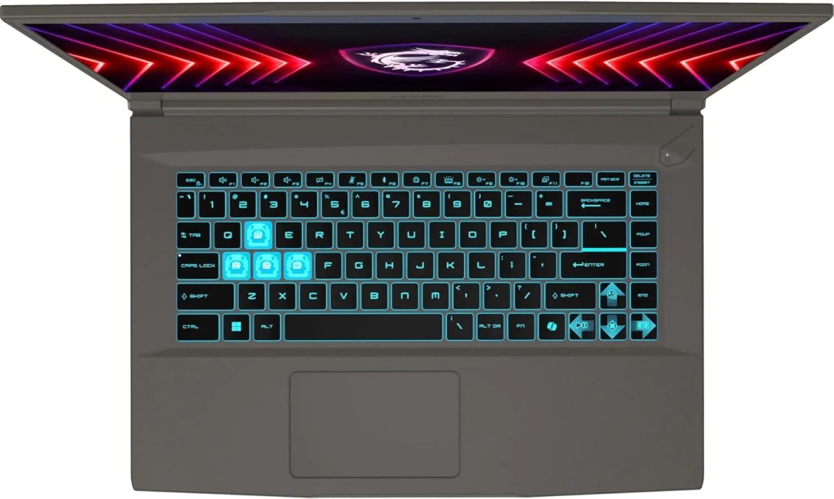 ⁦MSI لابتوب العاب رفيع 15 بشاشة FHD IPS 15.6 انش بتردد 144Hz ومعالج انتل ثماني النواة i5-13420H (>i7-11800H) وDDR4 16GB وSSD سعة 512GB وبطاقة جيفورس RTX 4050 واضاءة خلفية USB-C وويندوز 11 برو مع ملحق⁩ - الصورة ⁦4⁩