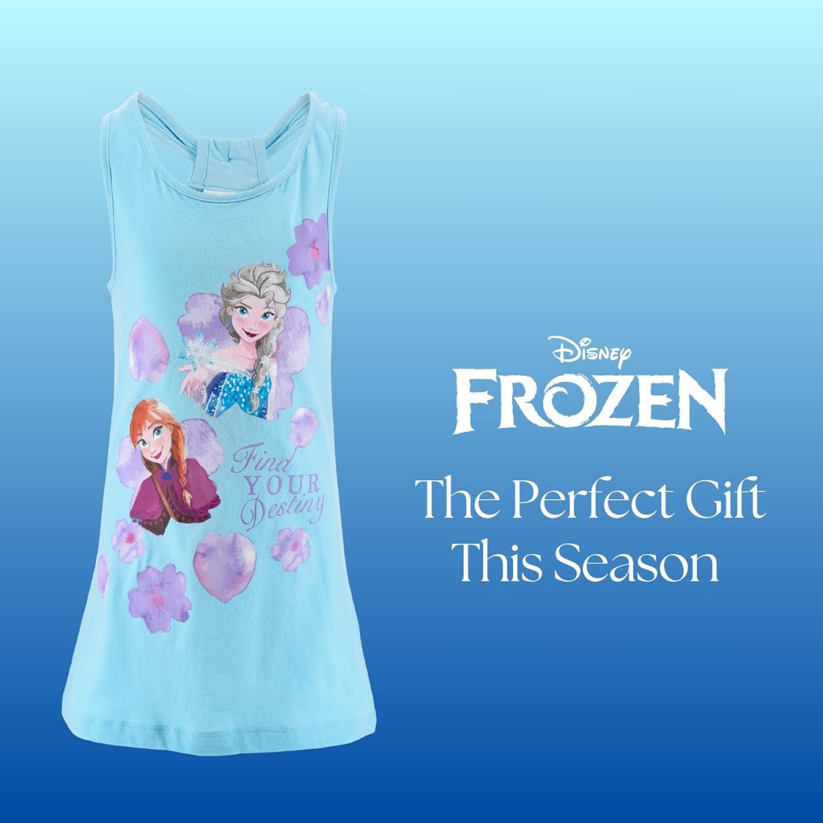 ⁦Disney Frozen Girls' Short Sleeve Dress Made of Soft Cotton with Elsa and Anna Motif, Sizes 4 to 8 Years⁩ - الصورة ⁦8⁩