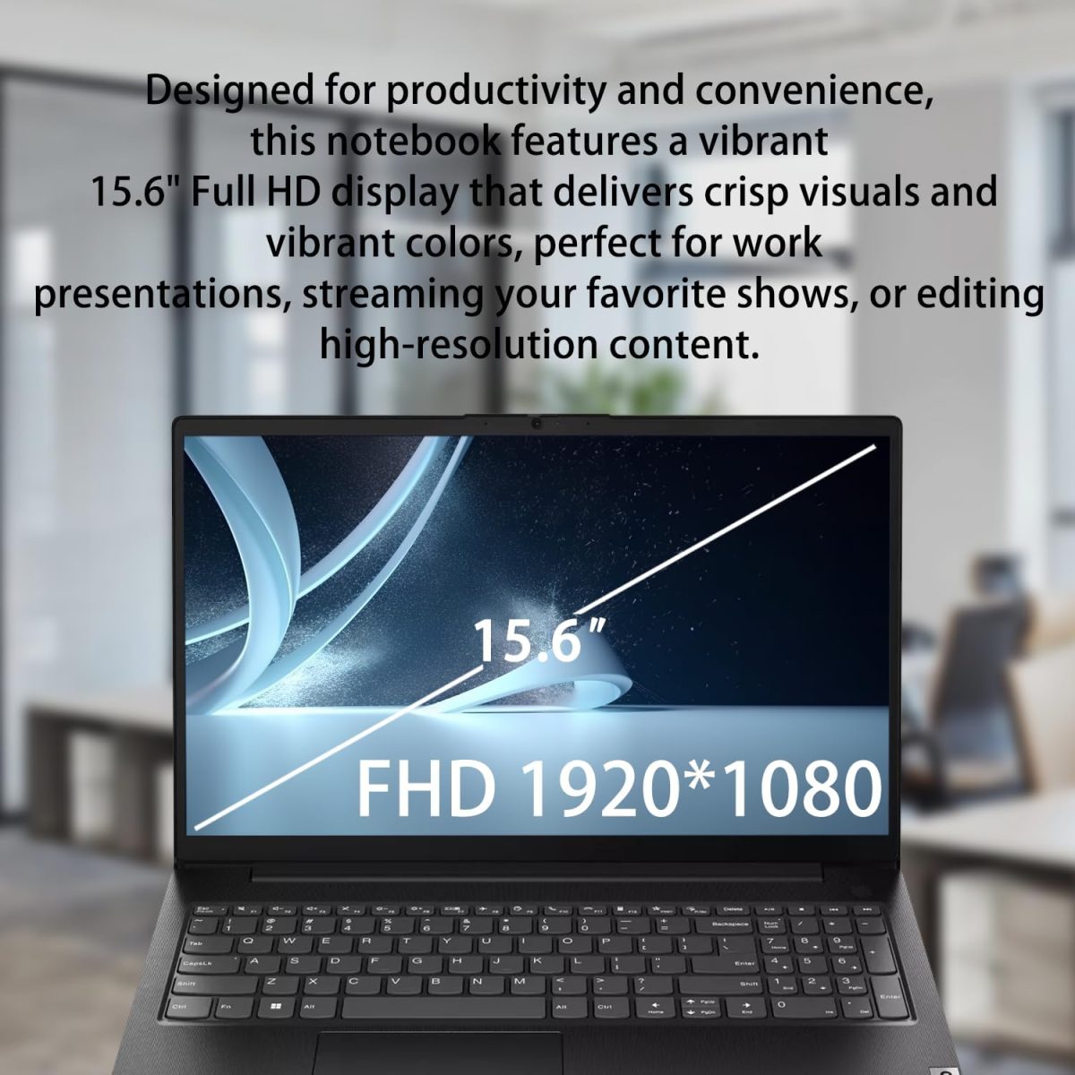 ⁦لينوفو لابتوب في-سيريز V15 للاعمال بشاشة 15.6 انش FHD 1920 × 1080 ومعالج انتل كور i7-13620H جيل 13 وذاكرة RAM 40GB وSSD 1TB وكاميرا ويب وواي فاي 6 وويندوز 11 برو، اسود مع اي داتا 512GB SSD خارجي⁩ - الصورة ⁦5⁩