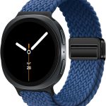 سوار مضفر مطاطي متوافق مع ساعة سامسونج جالاكسي 8 مقاس 40 ملم و44 ملم وجالاكسي ووتش 8 كلاسيك 46 ملم، سوار معصم رياضي مرن من النايلون لساعة جالكسي 8 2025 للنساء والرجال من باند رين