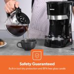 ⁦Geepas-Coffee Maker, 1.5L Filter Coffee Machine, GCM6103 | High Temperature Glass Carafe | Keep Warm & Anti-Drip Function | Reusable Filter | On/Off Switch with Indicator Light⁩ - الصورة ⁦5⁩