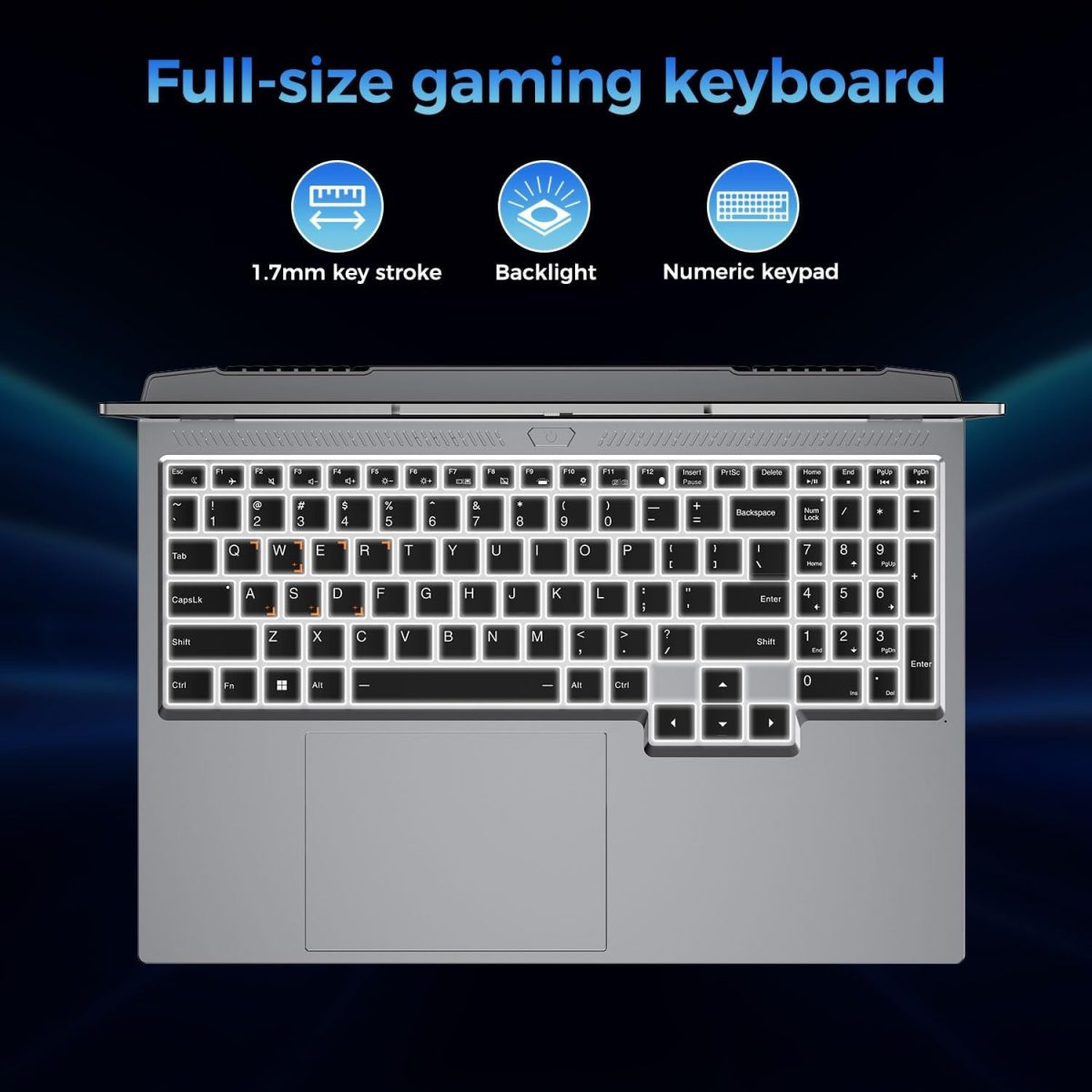 ⁦لابتوب العاب من توبغرو، شاشة 16 انش FHD 60Hz، كور i9-9980HK/ جيفورس GTX1650 (8C/16T، حتى 5.0Ghz)، لابتوب اعمال 32GB DDR4 RAM، 1TB PCIe3.0 SSD/HDMI/كاميرا ويب/كيبورد باضاءة خلفية/واي فاي 6/ويندوز 11⁩ - الصورة ⁦4⁩