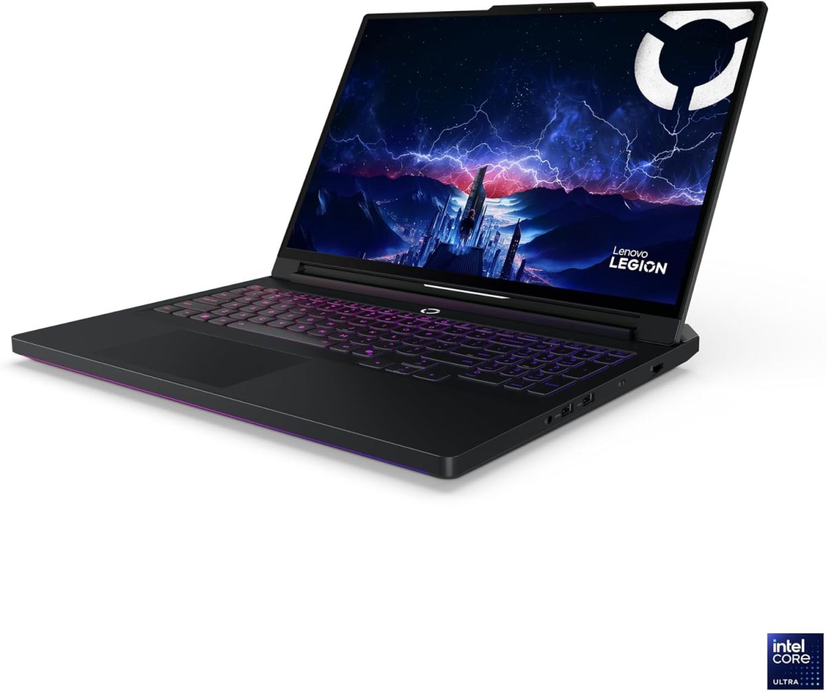 ⁦لينوفو لابتوب العاب ليجن برو 7 16IAX10H 16 انش WQXGA OLED 240Hz، انتل الترا 9 275HX، 32GB RAM، 2TB SSD، RTX 5070Ti 12GB GDDR7، كيبورد انجليزي-عربي RGB، ويندوز 11، اسود اكليبس [83F5008PAX] + عناية⁩ - الصورة ⁦2⁩