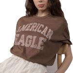 اميريكان ايغل تي شيرت بوي فريند 9933 يحمل العلامة التجارية الدولية للنساء