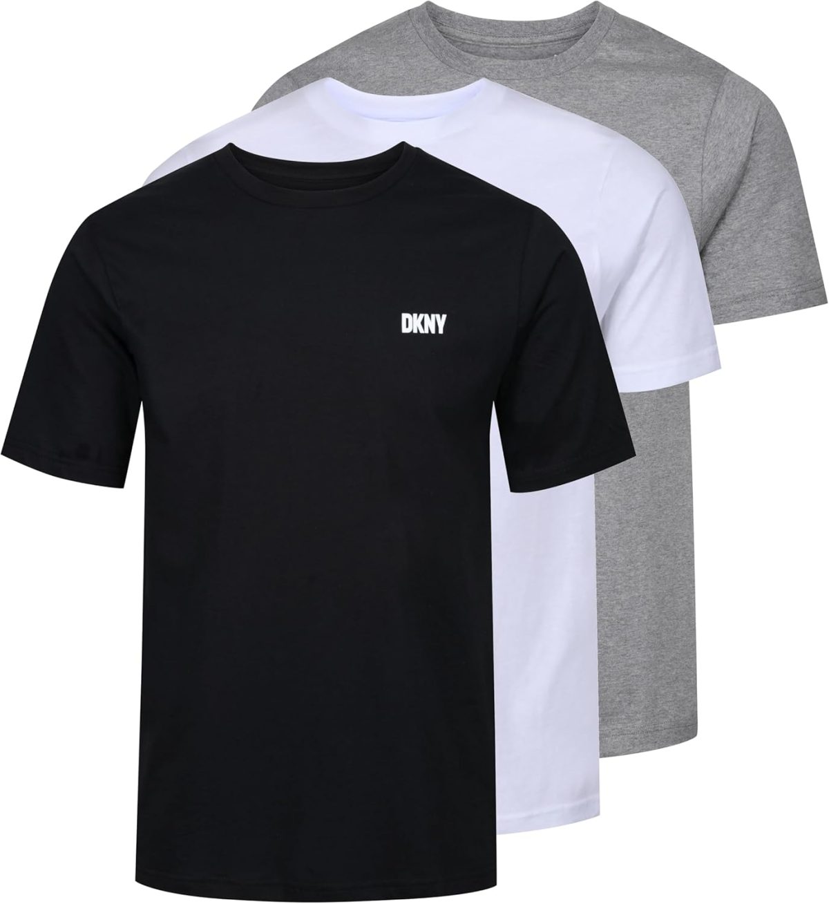 DKNY Men's Dkny Mens 3 Pack T-shirt 100% Cotton Designer Loungewear Short Sleeve T-Shirt (pack of 3)