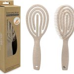 فرشاة فك تشابك الشعر العضوية بتصميم مربعات للنساء والرجال والاطفال - لا تسحب الشعر - فرش فرد الشعر للشعر المستقيم والمجعد والرطب - فرشاة شعر حلزونية فريدة من نوعها