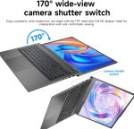 ⁦لابتوب ماك كريتور 17.3 انش FHD 120Hz، معالج انتل 8GB DDR5 RAM، 512GB SSD، كيبورد باضاءة خلفية، لوحة لمس كبيرة، كيبورد رقمية، HDMI، كاميرا ويب، مفتاح غالق الكاميرا، واي فاي، ويندوز 11 هوم، رمادي عصري⁩ - الصورة ⁦5⁩