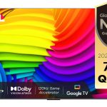 TCL تلفزيون ذكي 75 بوصة 4K QLED HDR 10+ بتقنية كوانتوم دوت دولبي فيجن اتموس جيم ماستر كوانتوم دوت تصميم نحيف 75C647 - ضمان لمدة عام (موديل 2023)